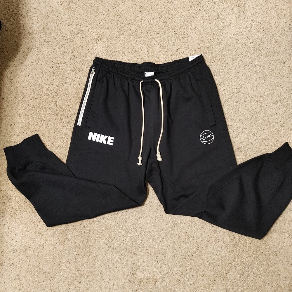 Nike Black Joggers with White Accents